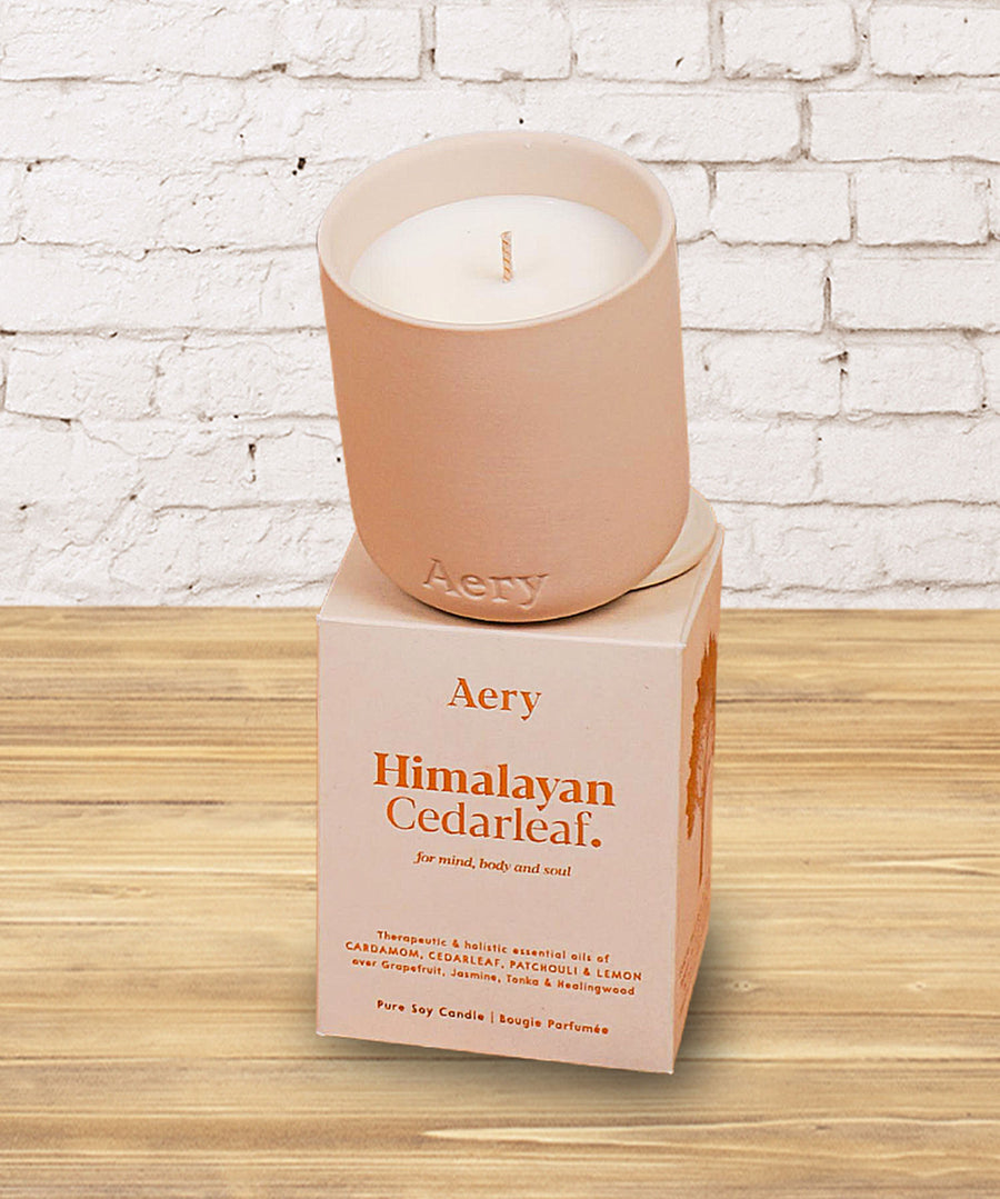 Himalayan Cedarleaf Scented Candle - Cedar Patchouli and Lemon - Guernsey Flowers by Post